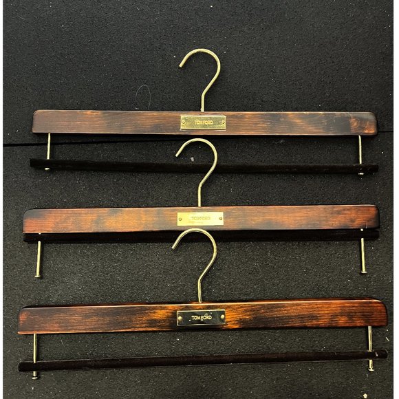Tom Ford Other - TOM FORD Hard Wood Brown Pant Short Skirt Hangers of 3
